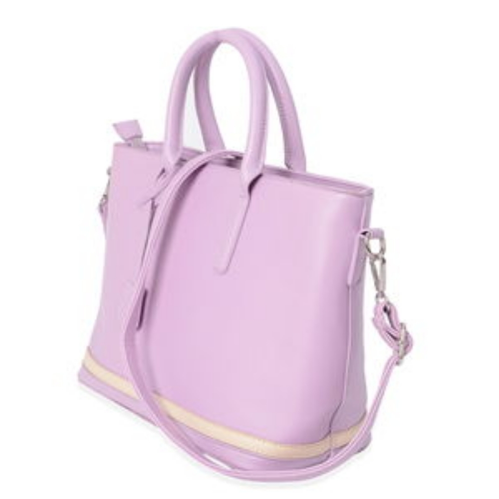 Zipper & Inside Snap Shoulder Bag With Handles - Picture 6 of 7